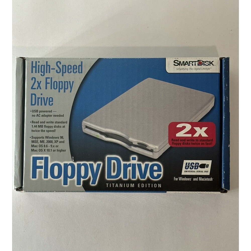 Smart Disk USB Powered External 3.5" inch Floppy Disk Drive Model FDUSB-TM2